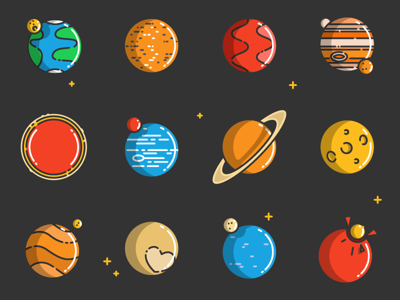 800x600 Solar System Icons