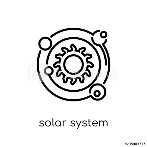500x500 Solar System Icon From Astronomy Collection