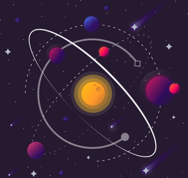 600x566 Space Background Planets Solar System Icons Decor Free Vector
