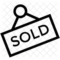 256x256 Sold Signboard Icon Of Line Style