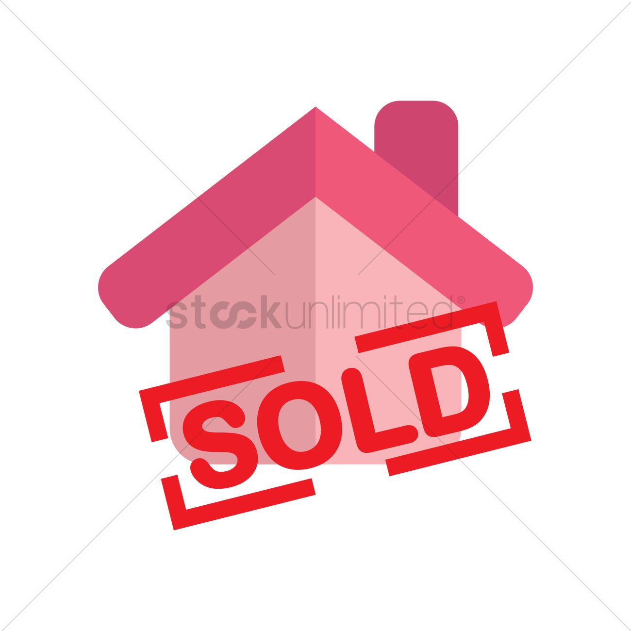 1300x1300 House Sold Icon Vector Image
