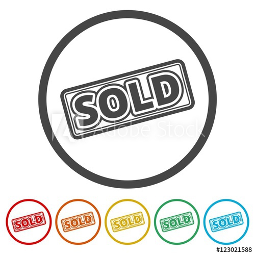 500x500 Sold Out Icon Vector Over A White Background