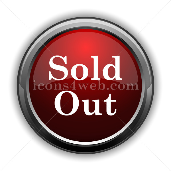 600x600 Sold Out Icon Red Glossy Web Icon With Shaddow