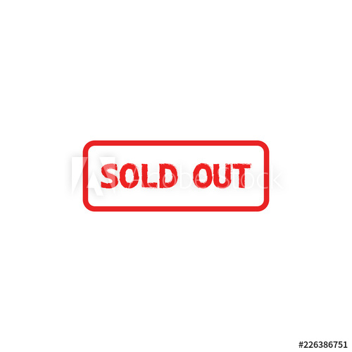 500x500 Sold Out Icon Vector Illustration