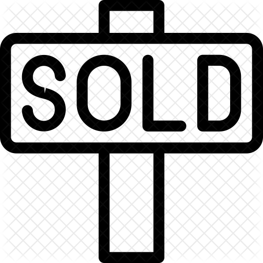 512x512 Sold Sign Icon Of Line Style