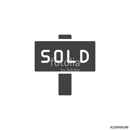 500x500 Sold Home Vector Icon Filled Flat Sign For Mobile Concept And Web