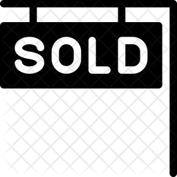 256x256 Sold Sign Icon Of Glyph Style