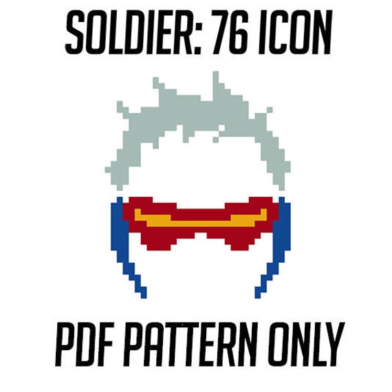 570x570 Overwatch Inspired Soldier Icon Pdf Pattern Only Etsy
