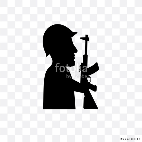 500x500 Soldier Icon Isolated On Transparent Background Simple
