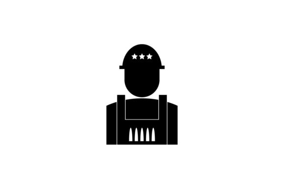 580x386 Military, Soldier Monochrome Icon Vector Graphic