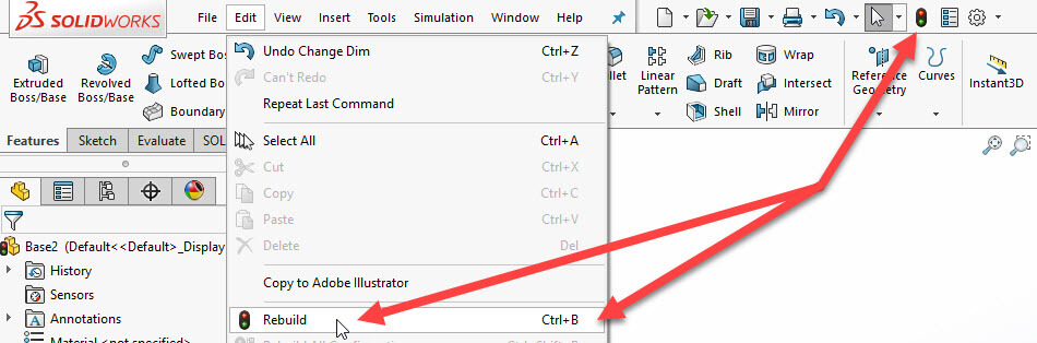 950x314 How To Use The Solidworks Rebuild Commands