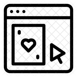 256x256 Solitaire Icon Of Line Style