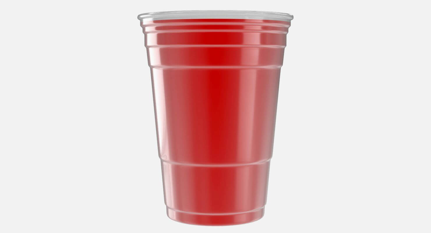 1480x800 Red Plastic Cup Model