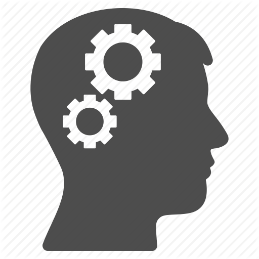 512x512 Brain, Education, Gears, Idea, Knowledge, Power, Solution Icon