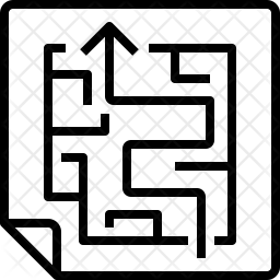 256x256 Solve Puzzle Icon Of Line Style