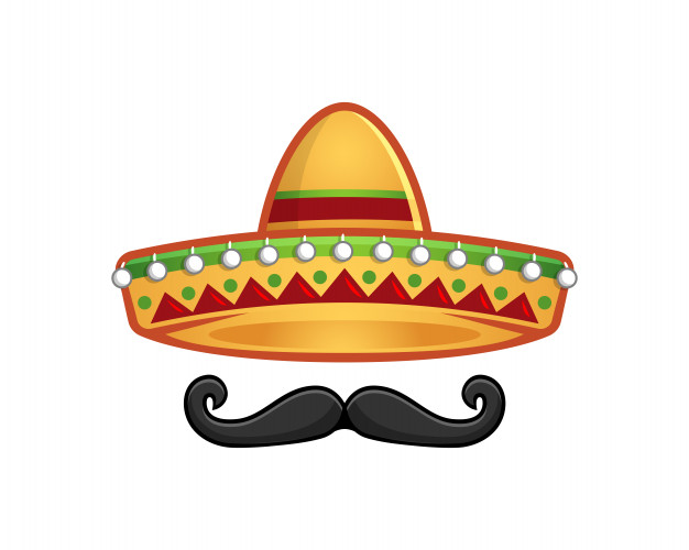 626x500 Sombrero And Mustache Icon Template Vector Premium Download