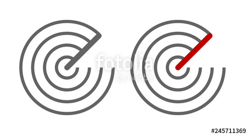 500x274 Sensor And Waves Signal Icon Vector Sonar Radar Stock Image