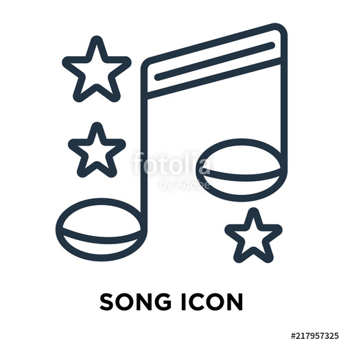 500x500 Song Icon Isolated On White Background Modern And Editable Song