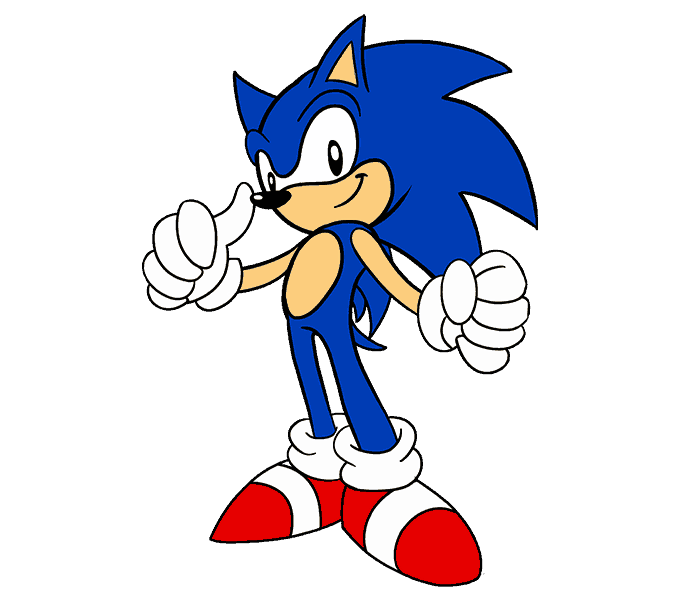 678x600 How To Draw Sonic The Hedgehog In A Few Easy Steps