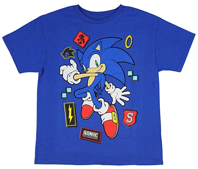 679x578 Sonic The Hedgehog Shirt Icons Sega Video Game Boys T