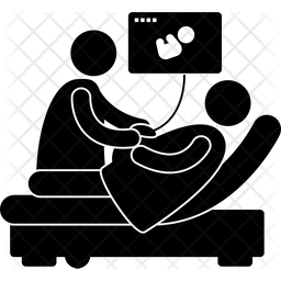 256x256 Sonography Icon Of Glyph Style