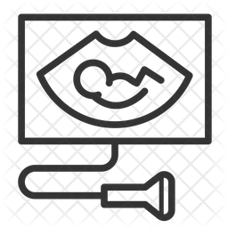 256x256 Sonography Icon Of Line Style