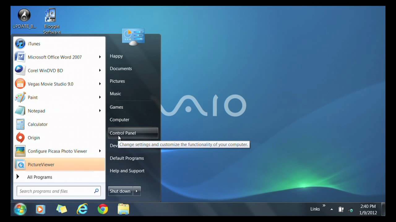 1280x720 Sony Vaio