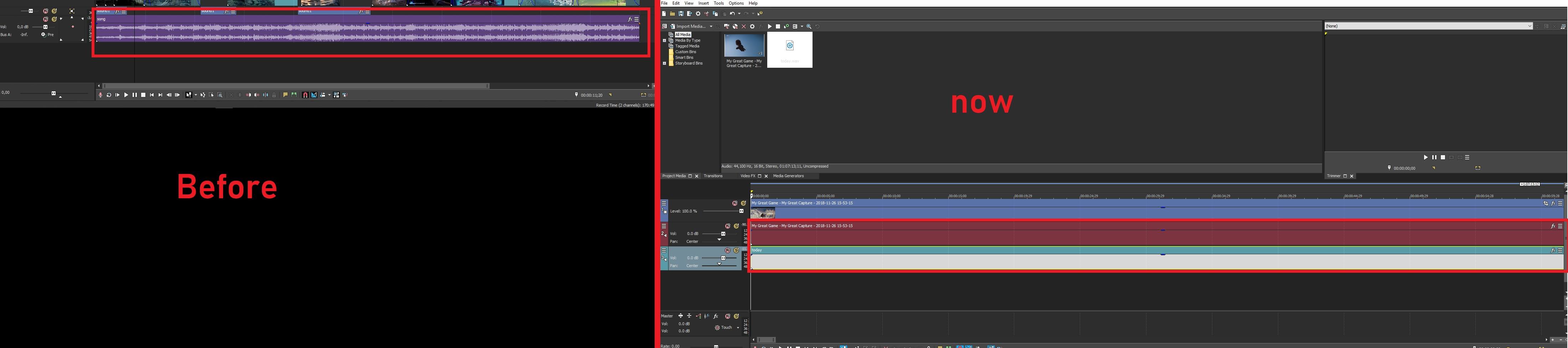 Sony Vegas Pro Has Lost The Option To See The Audio Waves 4400x976 Sony Vegas Pro Has Lost The Option To See The Audio Waves