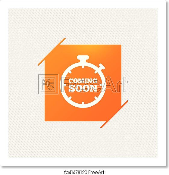 561x581 Free Art Print Of Coming Soon Icon Promotion Announcement Symbol