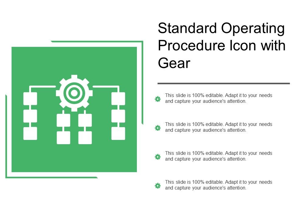 960x720 Standard Operating Procedure Icon With Gear Template