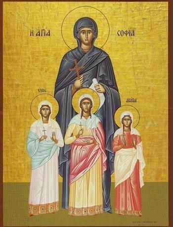 350x459 Orthodox Icon Of Saint Sophia And Daughters