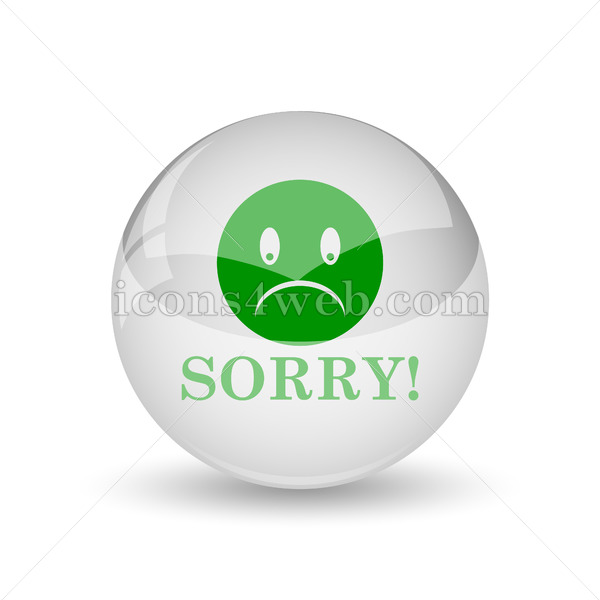 600x600 Sorry Glossy Icon Sorry Glossy Button
