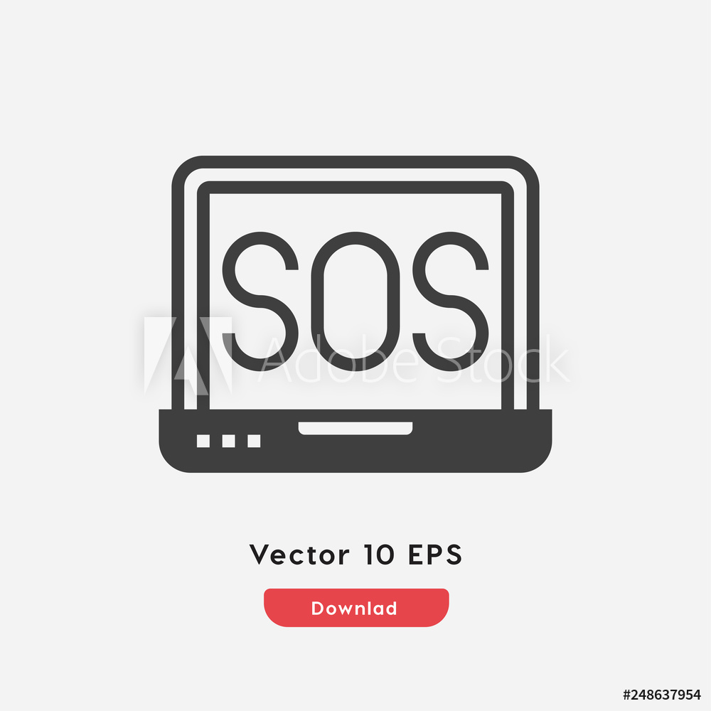 1000x1000 Fotografie, Obraz Sos Icon Vector Posters Cz