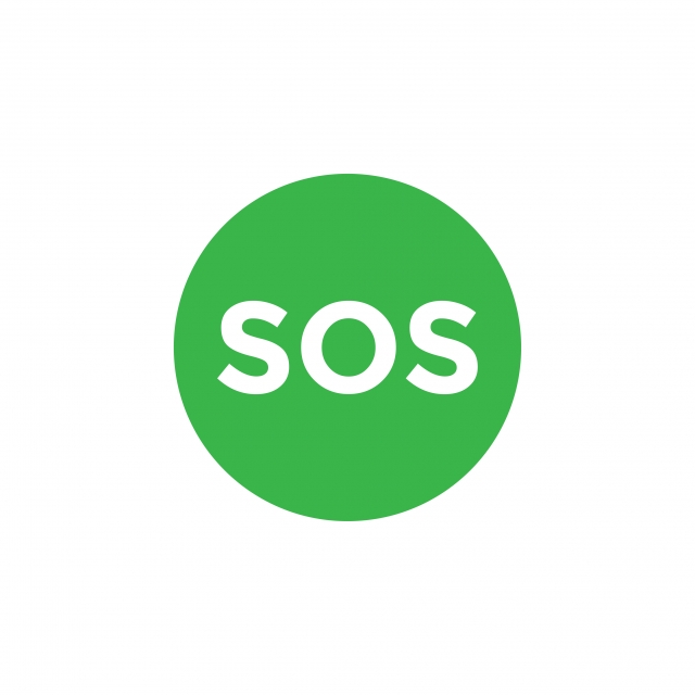 640x640 Sos Icon Design Template Vector Isolated, Illustration, Icon