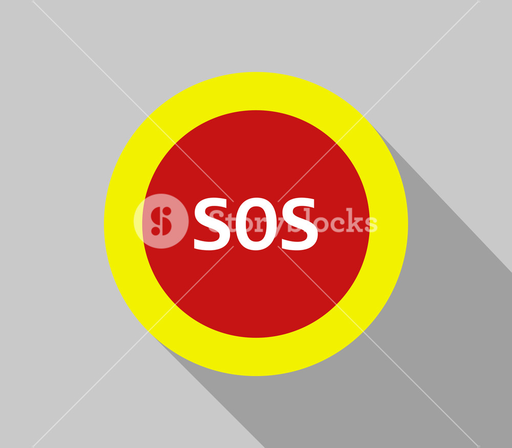 1000x875 Sos Icon On White Background Royalty Free Stock Image
