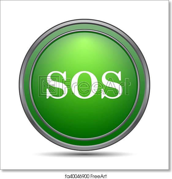 561x581 Free Art Print Of Sos Icon Sos Icon Internet Button On White