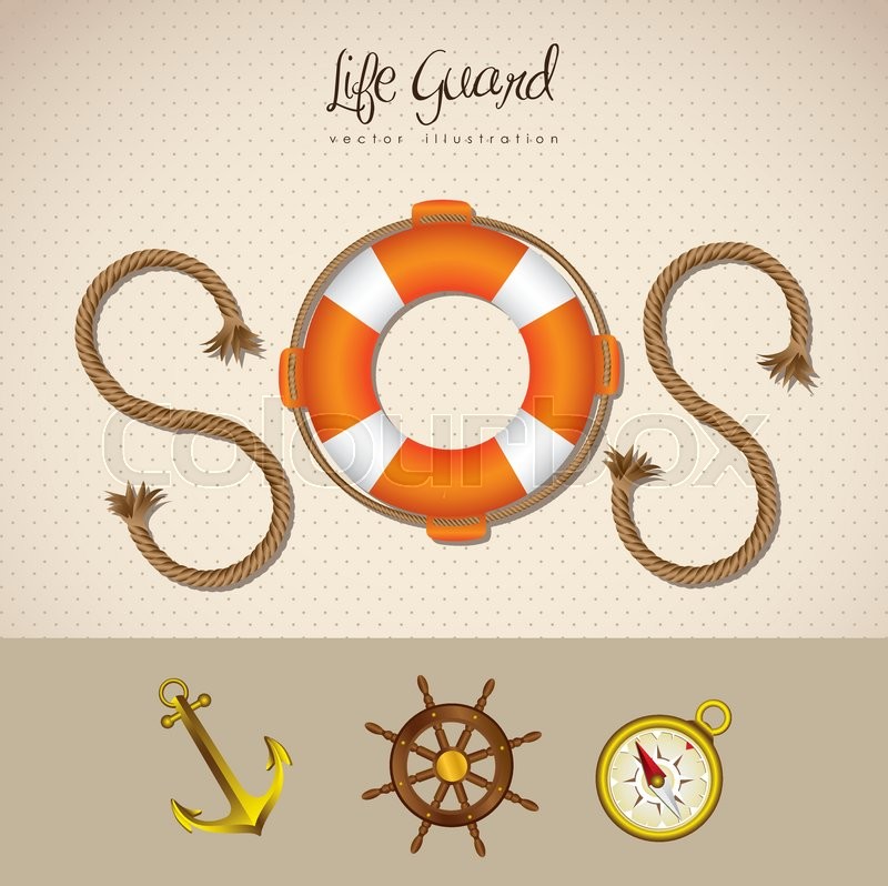 800x798 Illustration Of Sos Icon, Life Guard, Stock Vector Colourbox