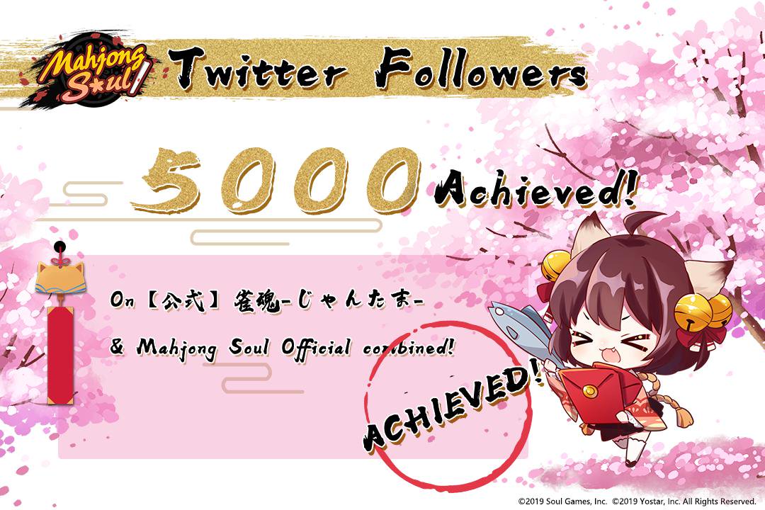 1080x720 Mahjong Soul Official On Twitter Twitter Followers Achieved