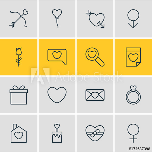 499x500 Vector Illustration Of Love Icons Editable Pack Of Invitation