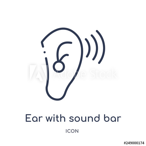 500x500 Ear With Sound Bar Icon From Ultimate Glyphicons Outline