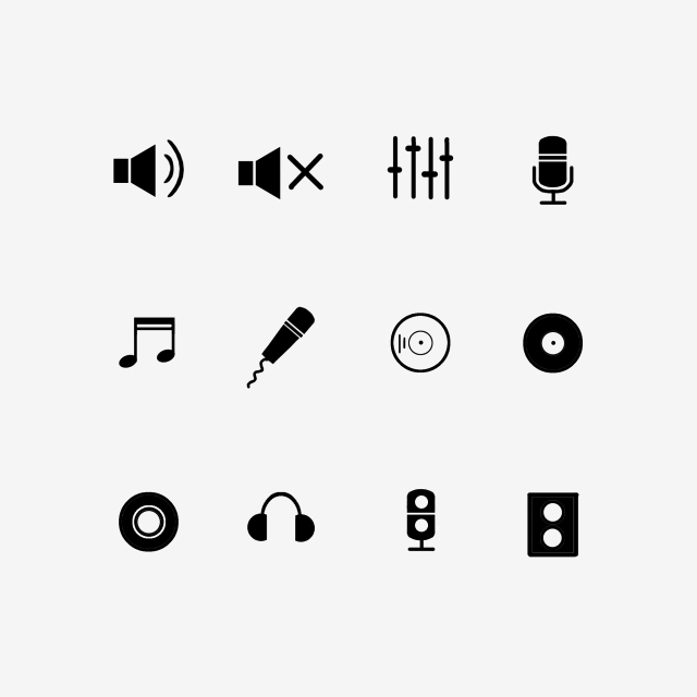 640x640 Icon Black And White Sound Effect Icon, Icon, Black And White Icon