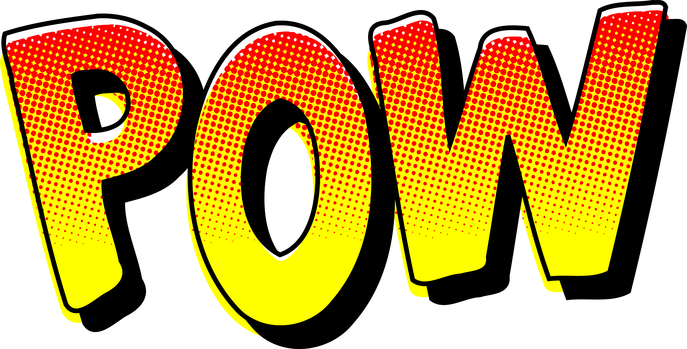 2400x1218 Pow Vintage Comic Book Sound Effect Icons Png