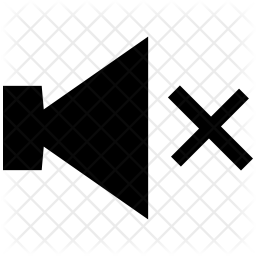 256x256 Sound Off Icon Of Glyph Style