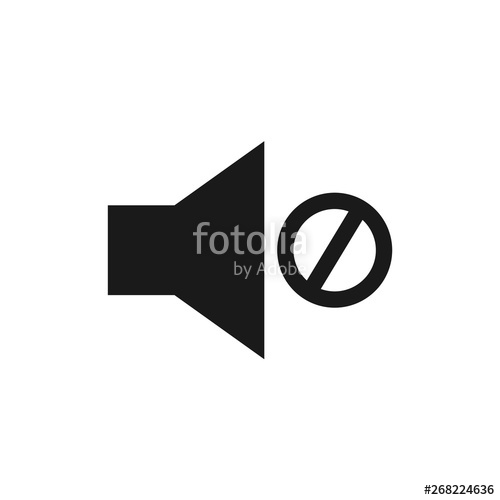 500x500 Mute Button Icon Sound Off Icon In Flat Style Speaker In Mute