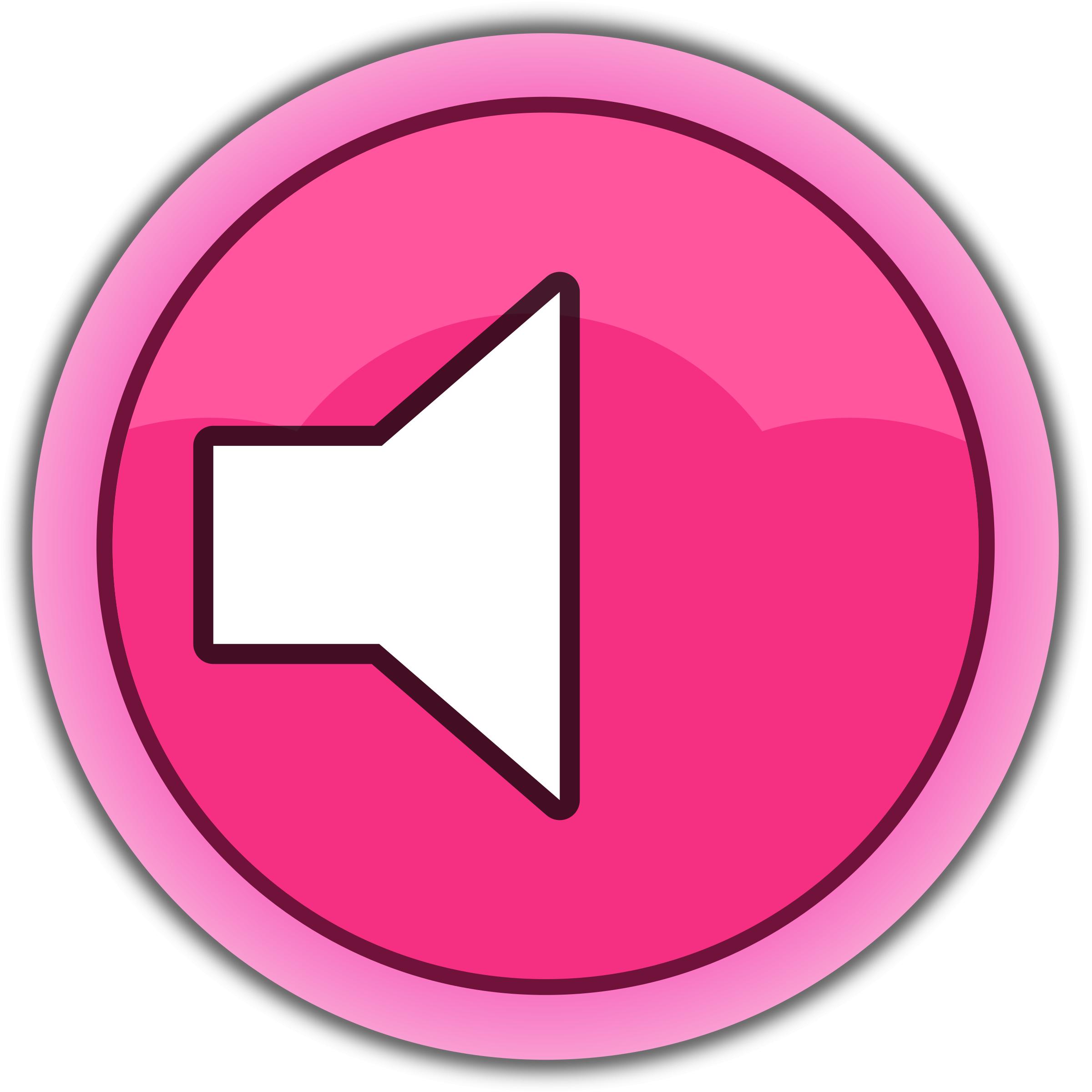 2400x2400 Pink Button Sound Off Icons Png