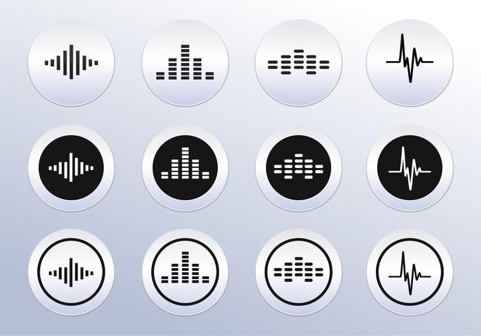 700x490 Vector Sound Wave Icons