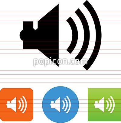 400x407 Vector Speaker With Sound Waves Icon