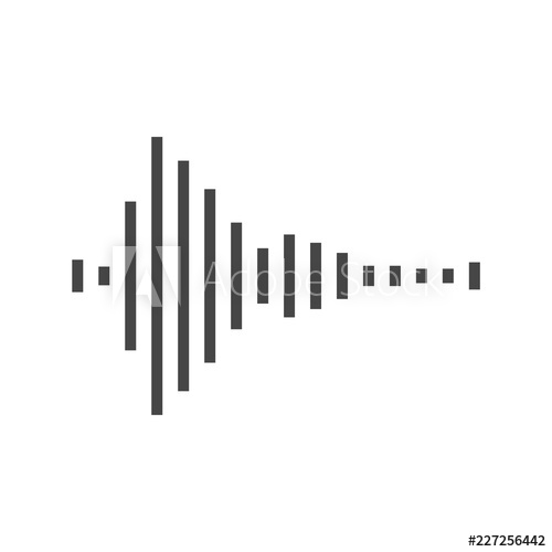 500x500 Audio Wave Icon, Modern Sound Wave Illustration