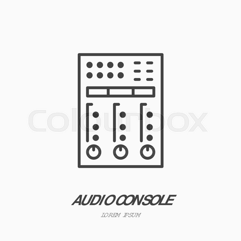 800x800 Audio Console Flat Line Icon Sound Stock Vector Colourbox