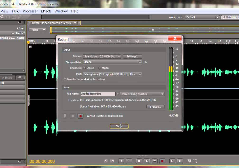 1008x712 Recording Using Adobe Soundbooth